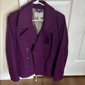 Old Navy Women's Purple Pea Coat